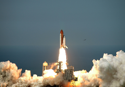 Liftoff of space shuttle Endeavour